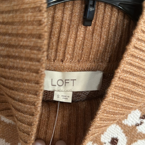 NWT Loft Leopard Print Turtleneck Sweater - Picture 6 of 8